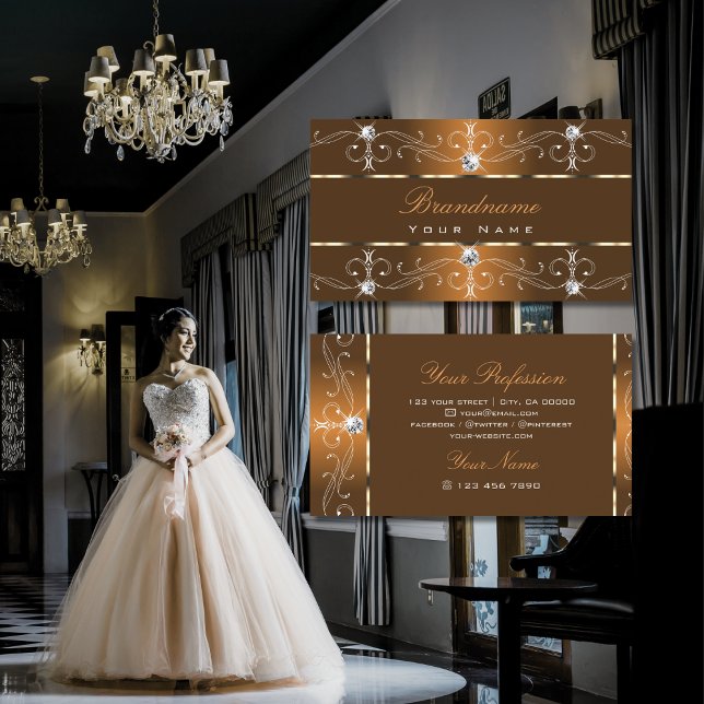 Cartão De Visita Ornamentos de Bordas do Ornamentado Laranja Luxuri (Criador carregado)