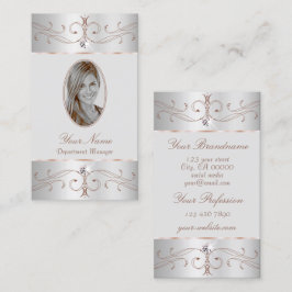 Cartão De Visita Ornamentos Dourados de Ornamentados Noble Silver R