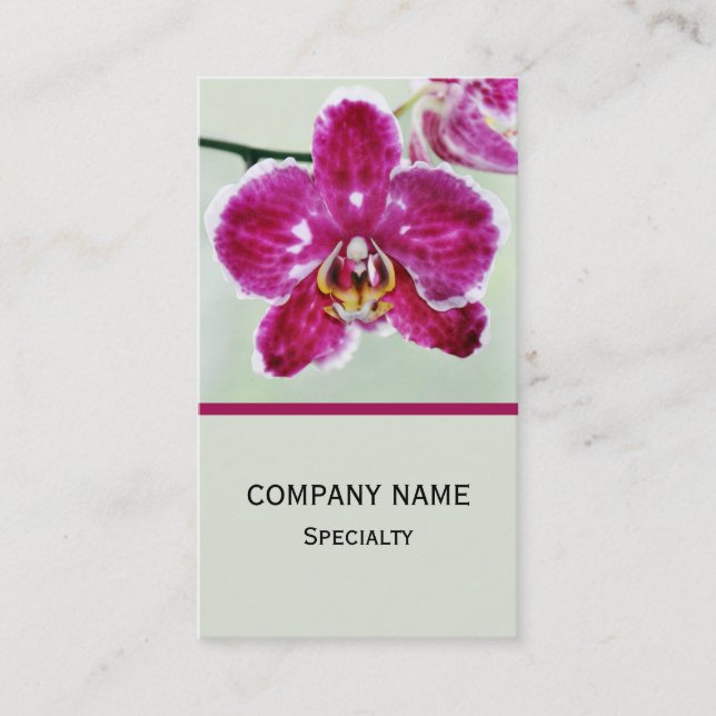 Cartão De Visita Orquídea Rosa (Frente)