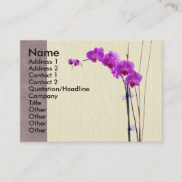 Cartão De Visita Orquídea roxa