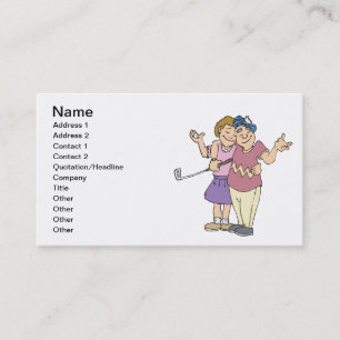 Cartão De Visita Os casais que Golf junto permanecem junto