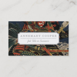 Cartão De Visita Os guerreiros samurai Tadanori e Noritsune