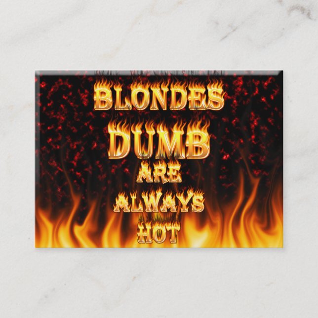 Cartão De Visita Os louros mudos são sempre fogo quente (Frente)