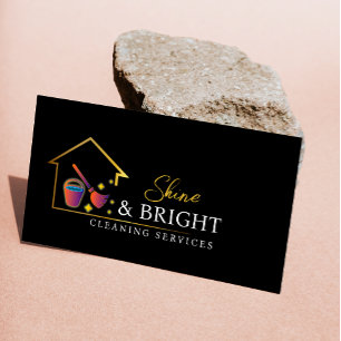 Cartão De Visita Os Serviços De Limpeza Verificam Para Ligar A Pret