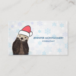 Cartão De Visita Ótima carta Vestindo o Natal