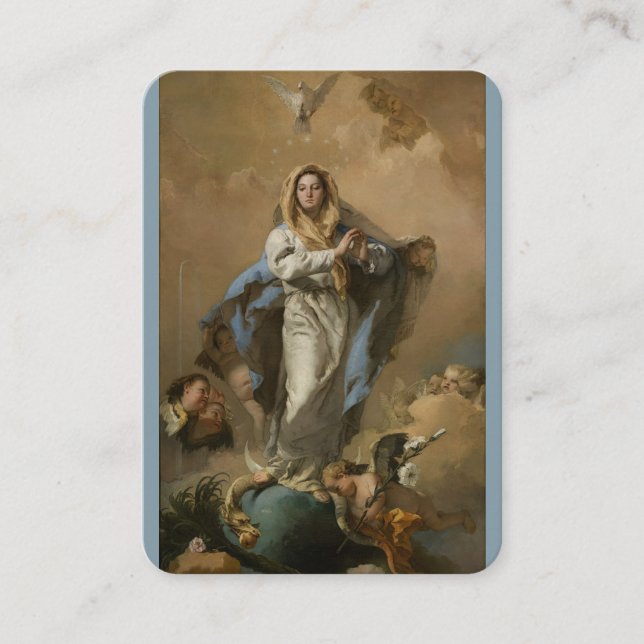 Cartão De Visita Our Lady of the Immaculate Conception Prayer Card (Frente)