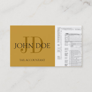 Cartão De Visita Ouro amarelo do monograma 1040 do contador do