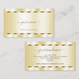 Cartão De Visita Ouro brilhante decente com bordas luminosas