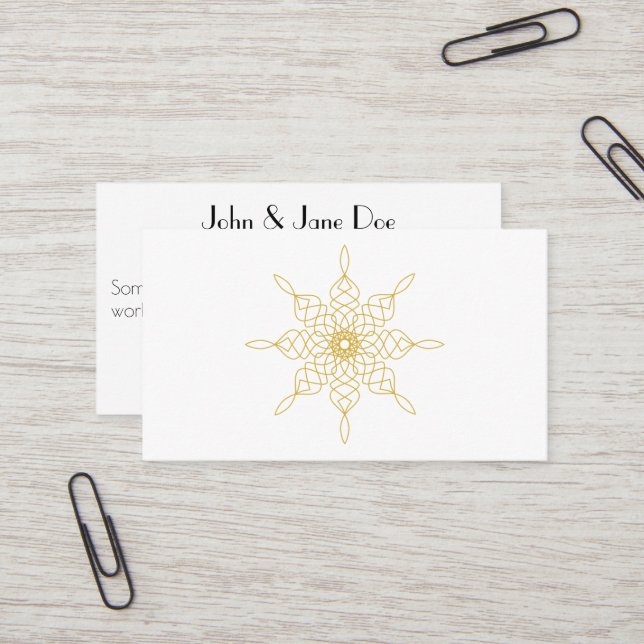 Cartão De Visita Ouro Compass Star (Frente/Verso In Situ)