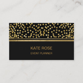 Cartão De Visita Ouro Confetti Glam Ouro Black Vip