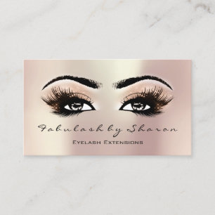 Cartão De Visita Ouro cor-de-rosa da extensão dos chicotes da