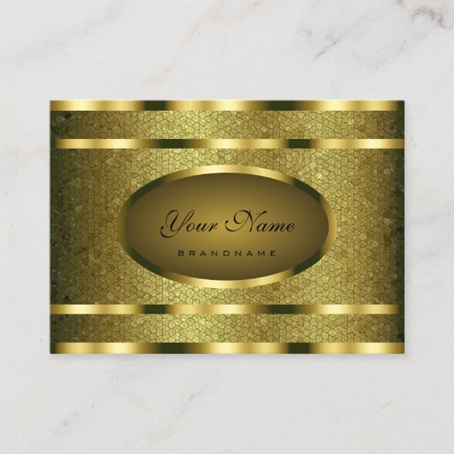 Cartão De Visita Ouro de Cobra de captura visual profissional (Frente)