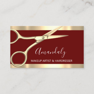 Cartão De Visita Ouro de Hairdresser Hair Stylist