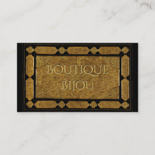 Cartão De Visita Ouro elegante gravado