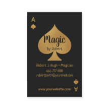 Ouro Falso e Preto Ás de Espadas Carta de Poker Má