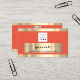 Cartão De Visita Ouro Frame Fashique Boutique Comprar logotipo QR C