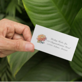 Cartão De Visita Ouro Harvest Chrysanthemum, personalizado