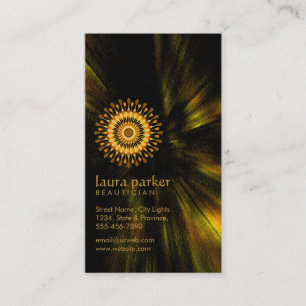 Cartão De Visita Ouro Lotus Flower Yoga Meditation Spa