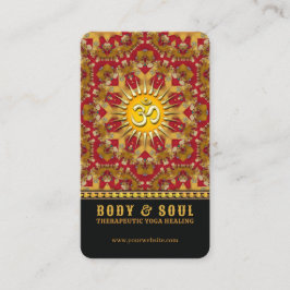 Cartão De Visita Ouro Mandala Curando o Amor Yoga