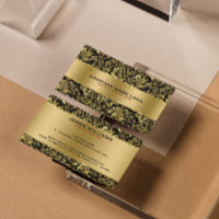 Ouro metálico Aço Inoxidável e Damascos Florais