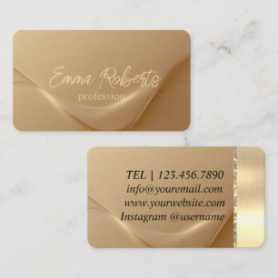 Cartão De Visita Ouro Premium Linhas de Luxo
