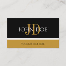 Ouro preto/amarelo do monograma de YourProfession