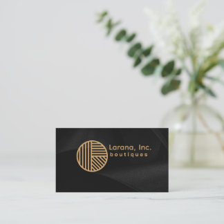 Cartão De Visita Ouro Preto Designer de Moda Elegante