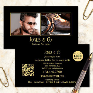 Cartão De Visita Ouro Preto Fotos Personalizadas Moda Masculina Var