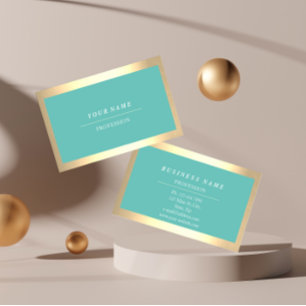 Cartão De Visita Ouro Professional Modern Simplesmente Mint Tiffany