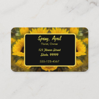 Cartão De Visita Ouro quente Sunflower Personalizado