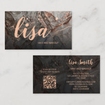 Ouro Rosa Cinza Tinta Mármore Scan Código QR Negóc