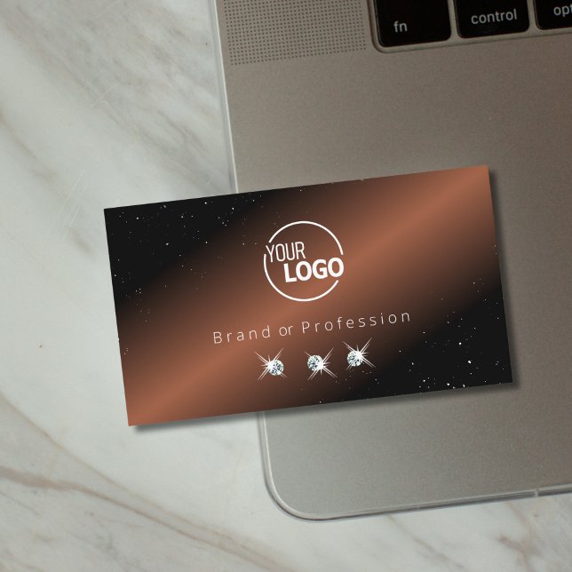 Cartão De Visita Ouros castanhos castanhos muito elegantes adiciona (Criador carregado)