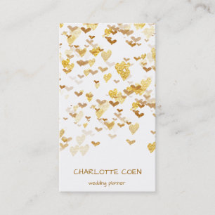 Cartão De Visita Ouros Confetti White Delicate Glam