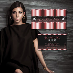 Cartão De Visita Ouros na moda Vermelhos e Pretos Estimulantes Eleg