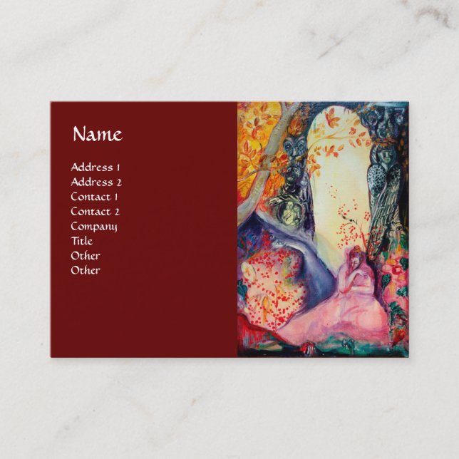 Cartão De Visita OUROS SONHOS/Tratamentos Spa do Dia Oriental (Frente)