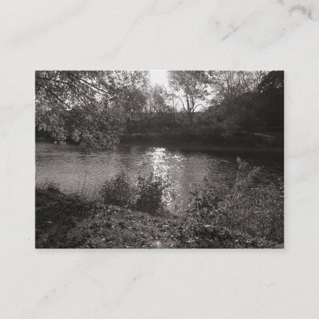 Cartão De Visita Outono no Parque (Frente)