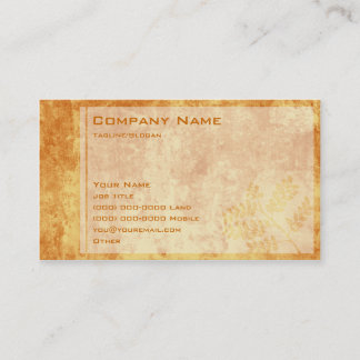 Cartão De Visita Outono queimado