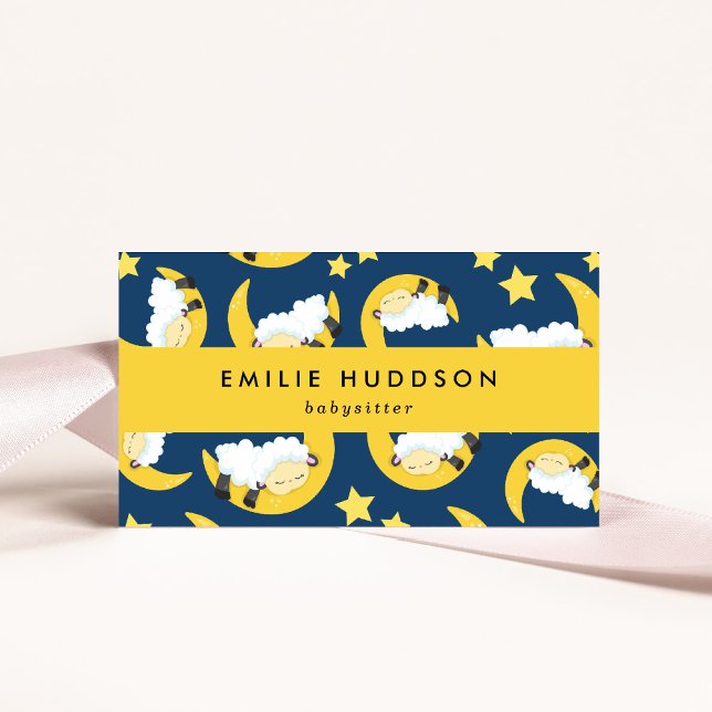 Cartão De Visita Ovelhas Dormentes, Babysitter, Cuidados Diários, C (Criador carregado)