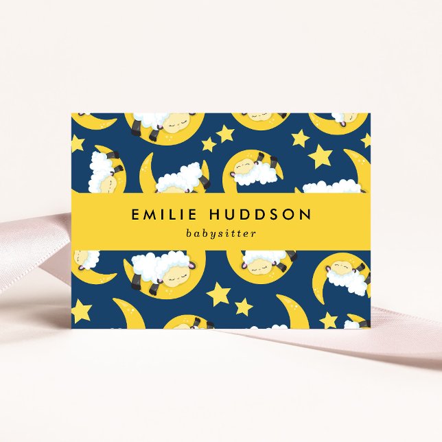 Cartão De Visita Ovelhas Dormentes, Babysitter, Cuidados Diários, C (Criador carregado)