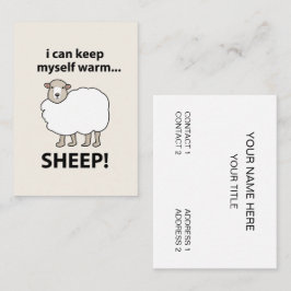 Cartão De Visita Ovelhas Posso Manter-Me Aquecido Ovinos