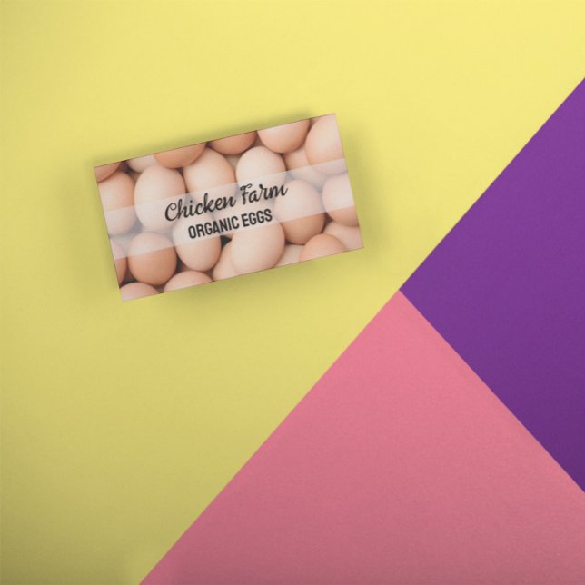 Cartão De Visita Ovos De Biografia Orgânicos De Fazenda (Criador carregado)