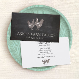 Cartão De Visita Ovos de frango frescos de fazenda