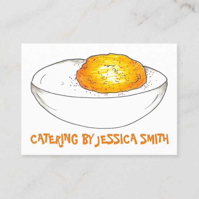 Cartão De Visita Ovos de Ovos Devidos Cozinha de cozinha de Comida (Frente)