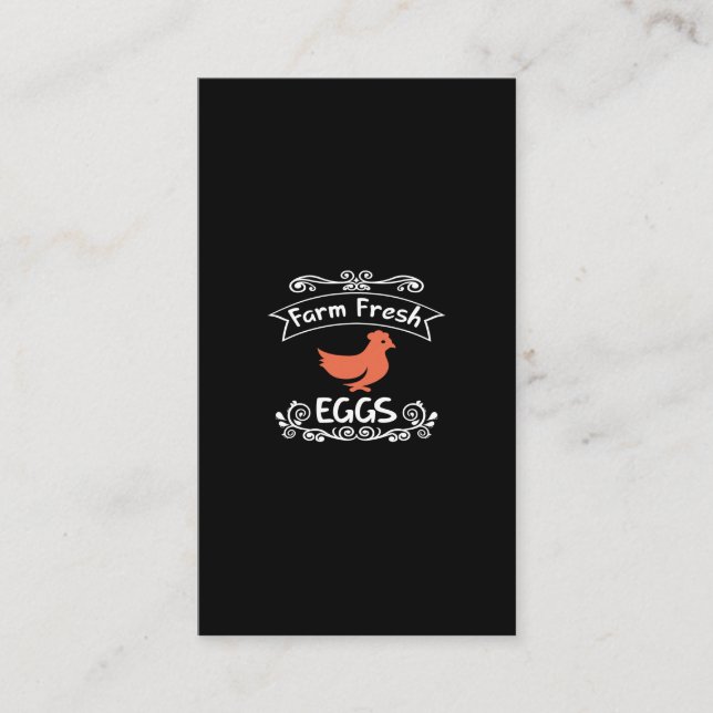 Cartão De Visita ovos frescos de fazenda (Frente)