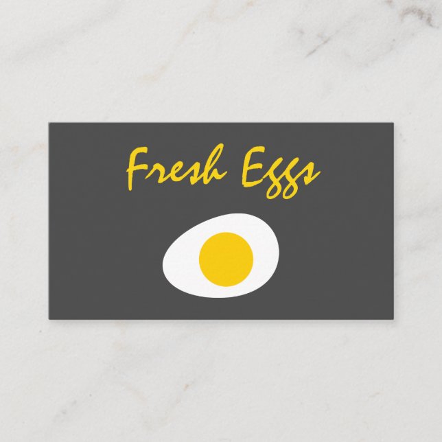 Cartão De Visita Ovos Frescos Modernos (Frente)