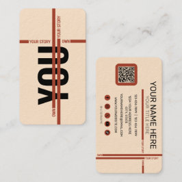 Cartão De Visita Own Your Story Shirt – Bold Motivational Quote