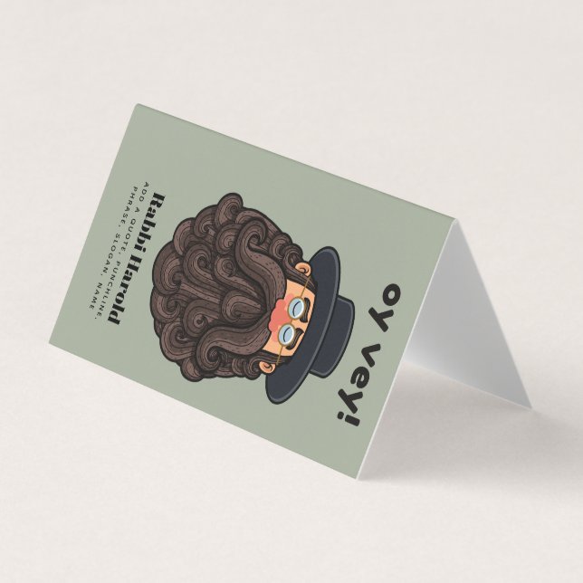 Cartão De Visita OY VEY! Funny RABBI Peronalizado (Frente)