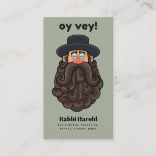 Cartão De Visita OY VEY! Funny RABBI Peronalizado