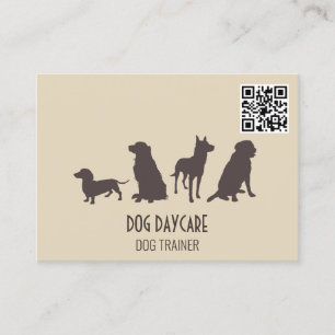 Cartão De Visita Pacote Canino Formação de cães Código QR