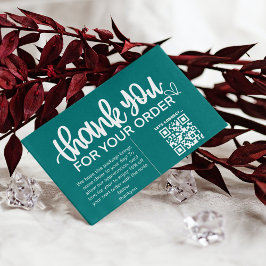 Cartão De Visita Pacote do Cliente Obrigado Inserir Cupão de Código